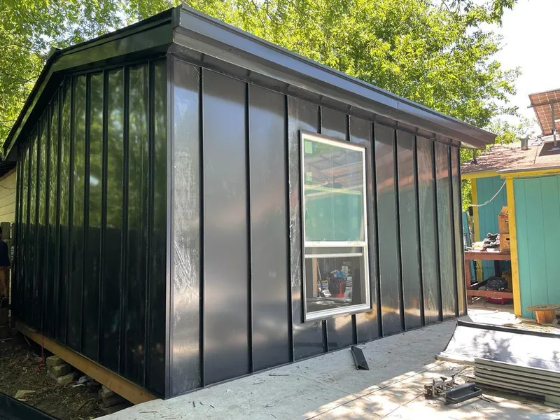 Black standing seam metal wall panels for Metal Roof Installation in Margaret